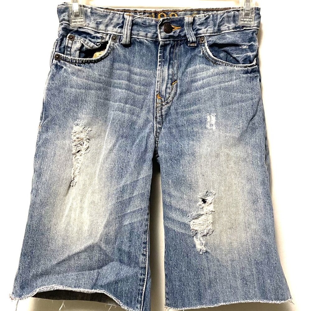 Place Est 1989 Boys Distressed Jean Shorts Adjustable Waist Size 10